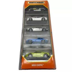 Matchbox MBX Exotics Lambo Chevy Ford Jaguar Lotus 5-Pack 1:64 Die-cast